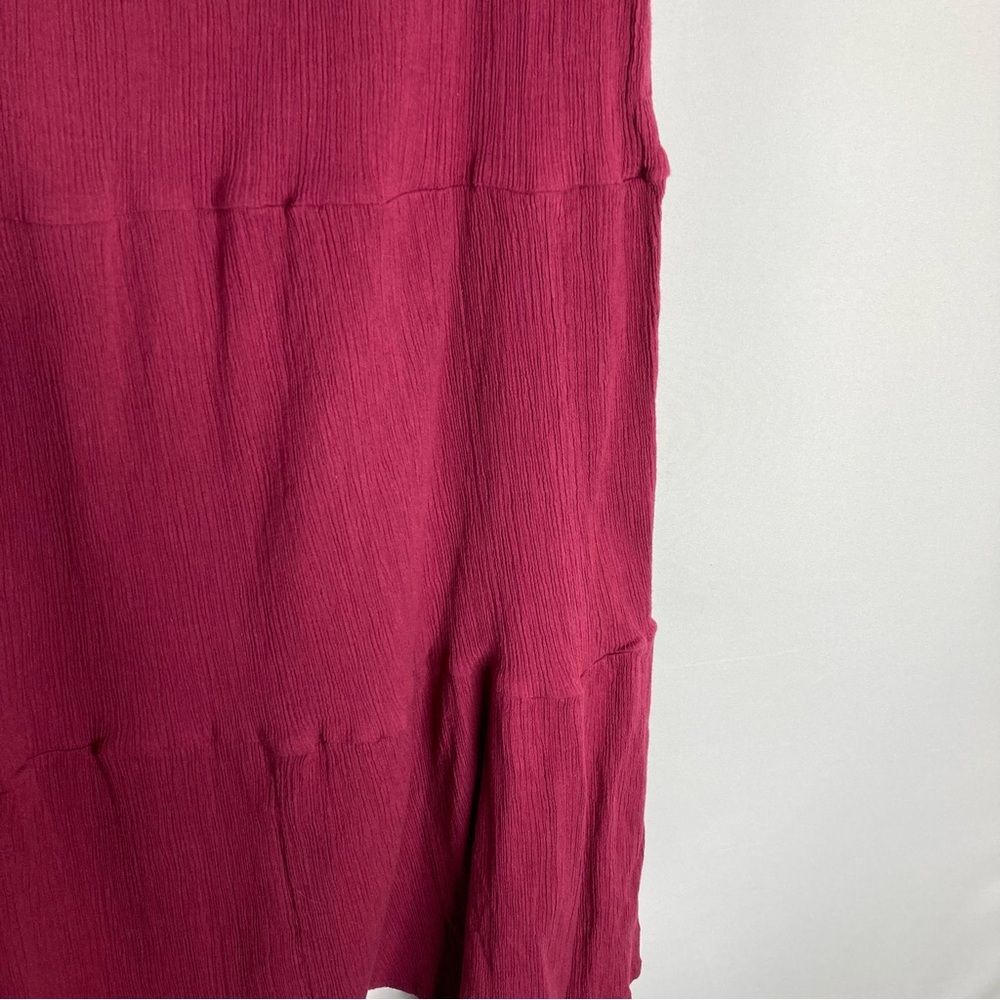 Vintage CW Classics Red Crepe Midi Skirt Size 1X Tiered Y2K Whimsigoth - Picture 7 of 7